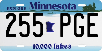 MN license plate 255PGE