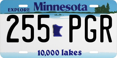 MN license plate 255PGR