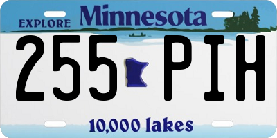 MN license plate 255PIH