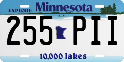MN license plate 255PII
