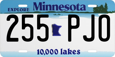 MN license plate 255PJO