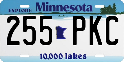 MN license plate 255PKC