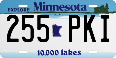 MN license plate 255PKI