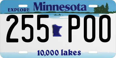 MN license plate 255POO