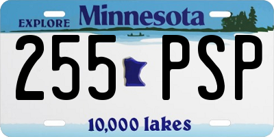 MN license plate 255PSP