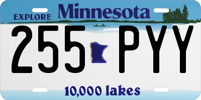 MN license plate 255PYY