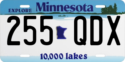 MN license plate 255QDX