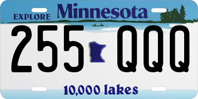 MN license plate 255QQQ