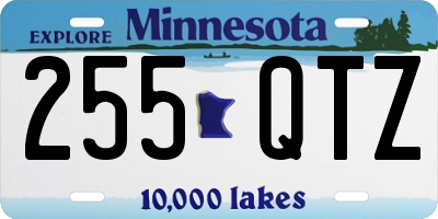 MN license plate 255QTZ