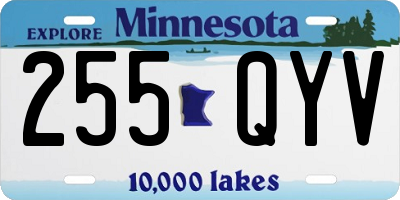 MN license plate 255QYV