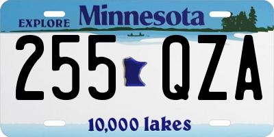MN license plate 255QZA