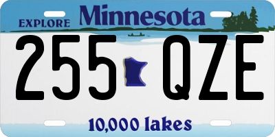 MN license plate 255QZE