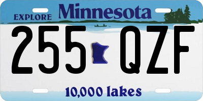 MN license plate 255QZF