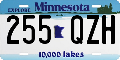 MN license plate 255QZH