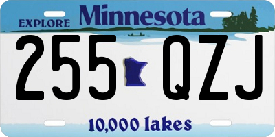 MN license plate 255QZJ