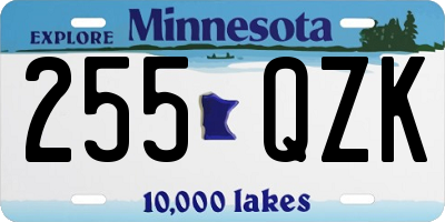 MN license plate 255QZK