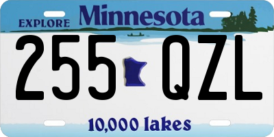 MN license plate 255QZL