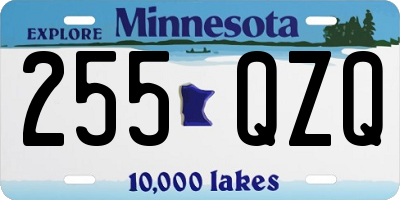 MN license plate 255QZQ