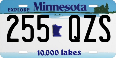 MN license plate 255QZS