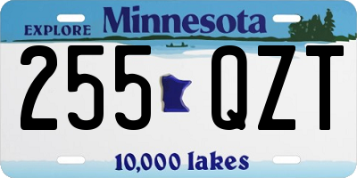 MN license plate 255QZT