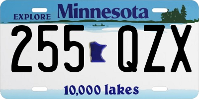 MN license plate 255QZX
