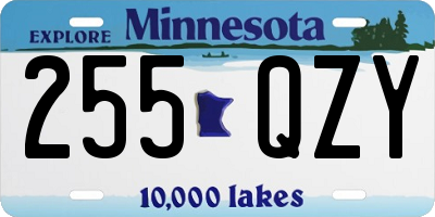 MN license plate 255QZY