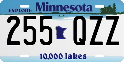 MN license plate 255QZZ