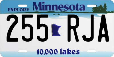 MN license plate 255RJA