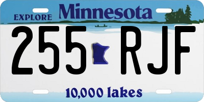 MN license plate 255RJF