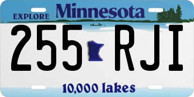 MN license plate 255RJI