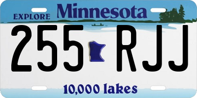 MN license plate 255RJJ
