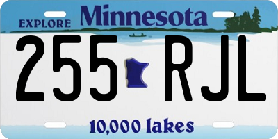 MN license plate 255RJL