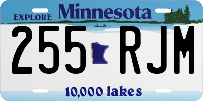 MN license plate 255RJM