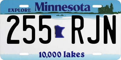 MN license plate 255RJN