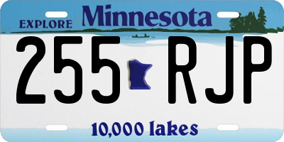 MN license plate 255RJP