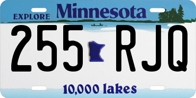 MN license plate 255RJQ