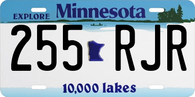 MN license plate 255RJR