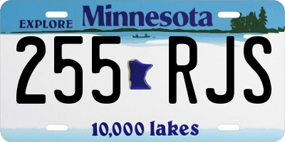 MN license plate 255RJS