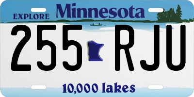 MN license plate 255RJU