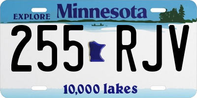 MN license plate 255RJV