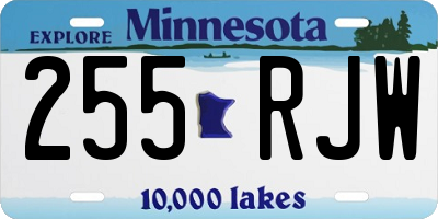 MN license plate 255RJW