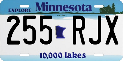 MN license plate 255RJX