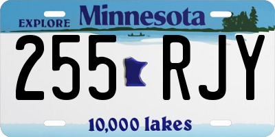 MN license plate 255RJY