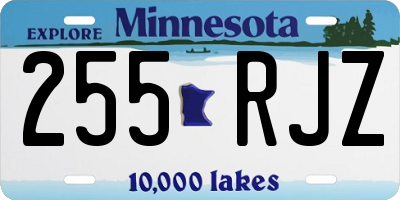MN license plate 255RJZ