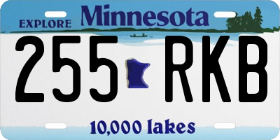 MN license plate 255RKB