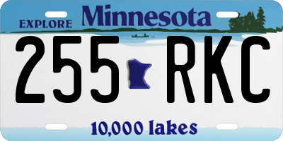 MN license plate 255RKC