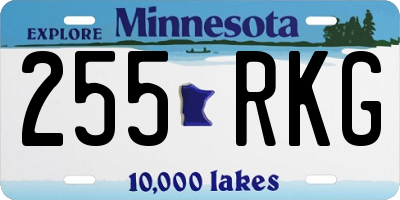 MN license plate 255RKG
