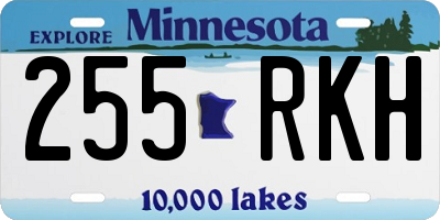 MN license plate 255RKH