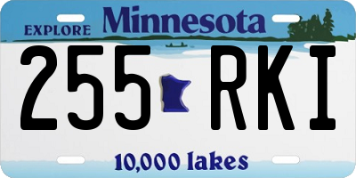 MN license plate 255RKI