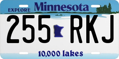 MN license plate 255RKJ
